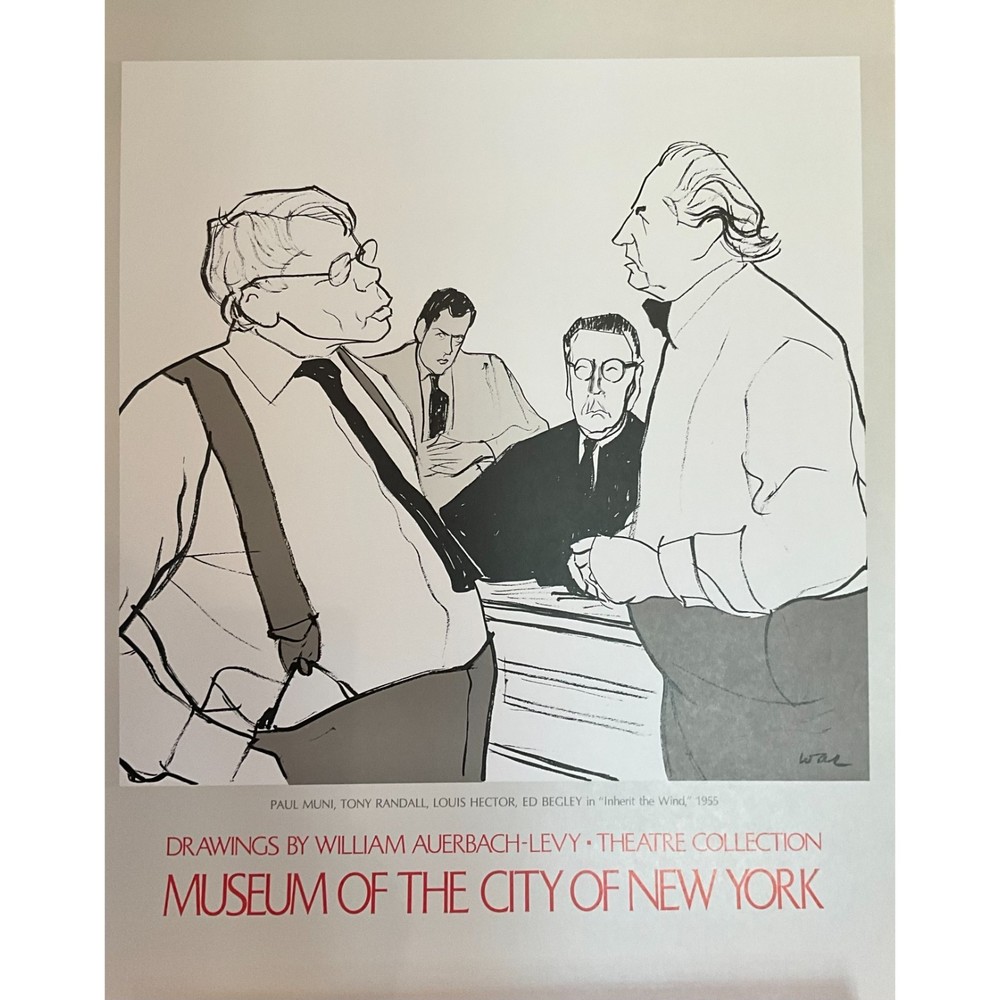 William Auerbach-Levy "Inherit the Wind" Poster